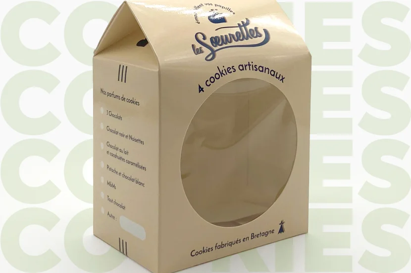 boite à cookies personnalisé fenetrée